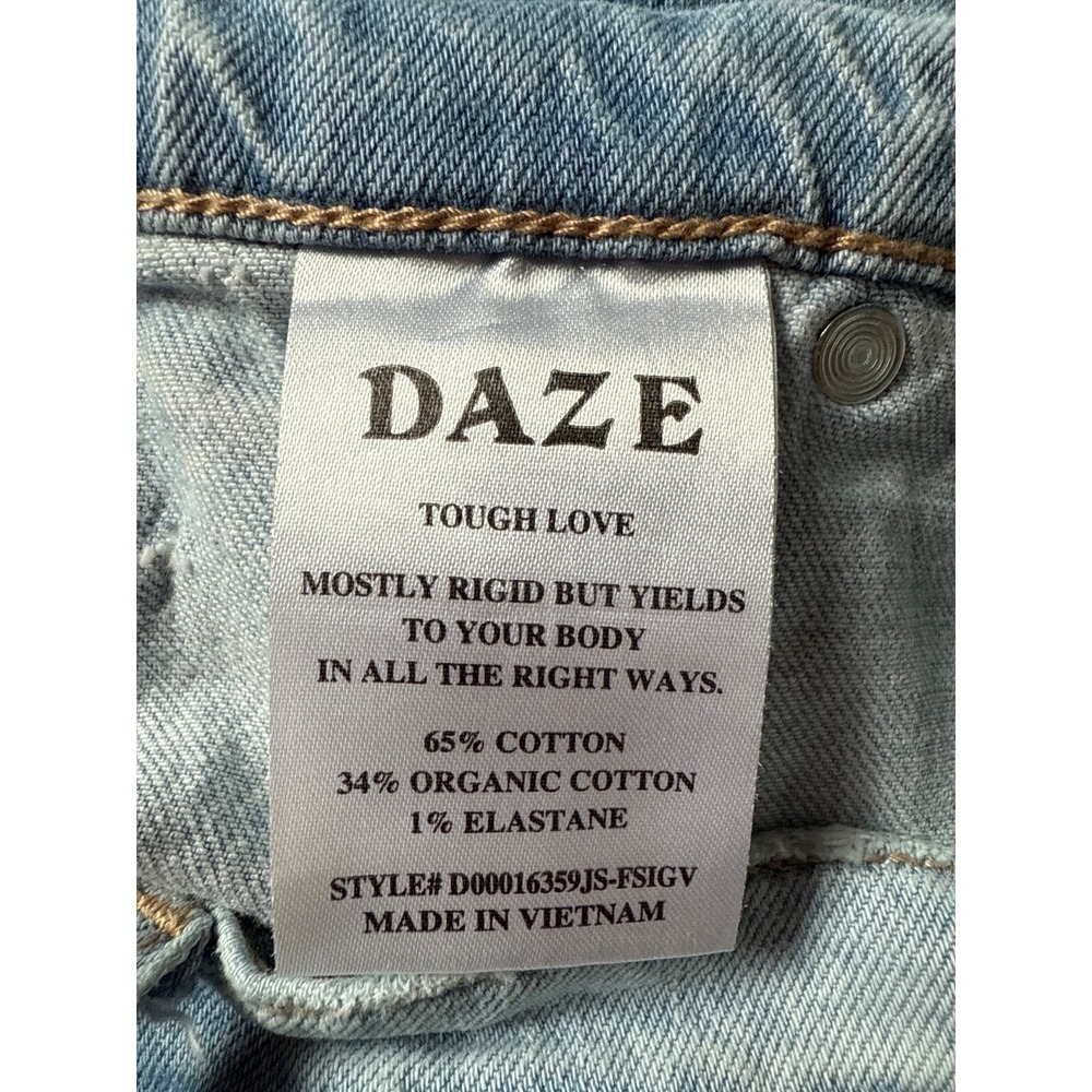 Daze Denim Jeans Sz 30 Blue High Rise Wide Leg Cargo Hippie Grunge Y2K 32" x 30" - Picture 5 of 7